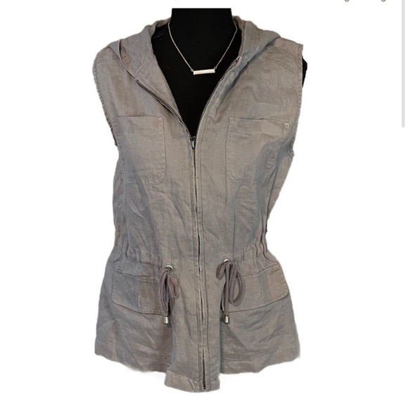 Kenar utility vest, size small. 100% LINEN - Picture 1 of 7